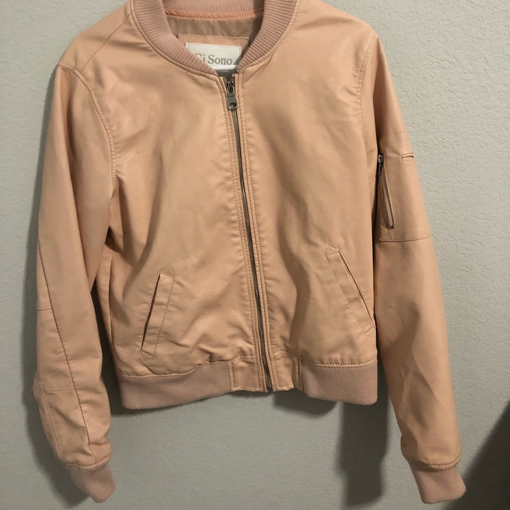 Vegan Pink Leather Jacket